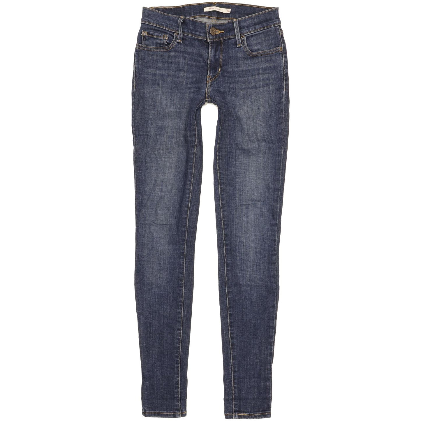 Levi's 710 Super Women Blue Skinny Slim Stretch Jeans W26 L32
