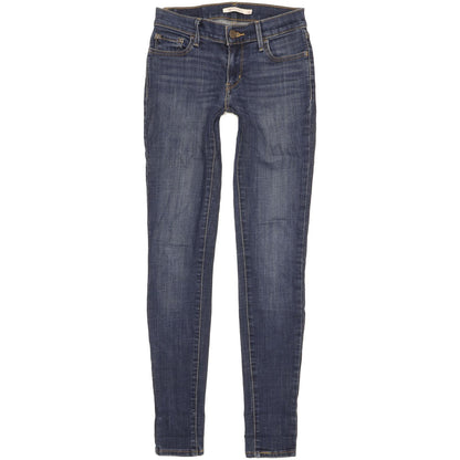 Levi's 710 Super Women Blue Skinny Slim Stretch Jeans W26 L32
