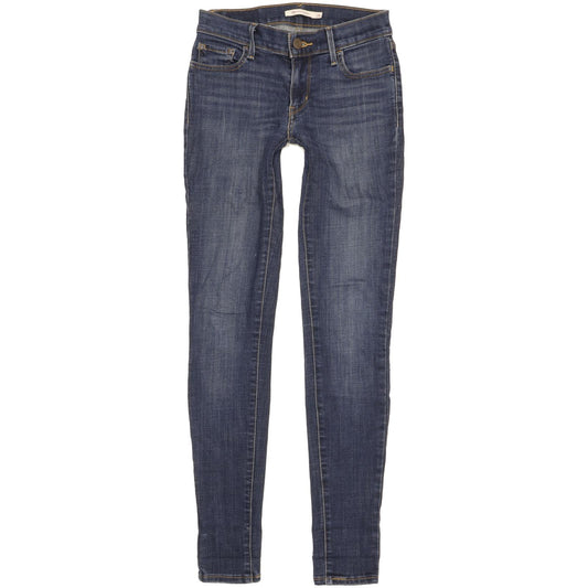 Levi's 710 Super Women Blue Skinny Slim Stretch Jeans W26 L32