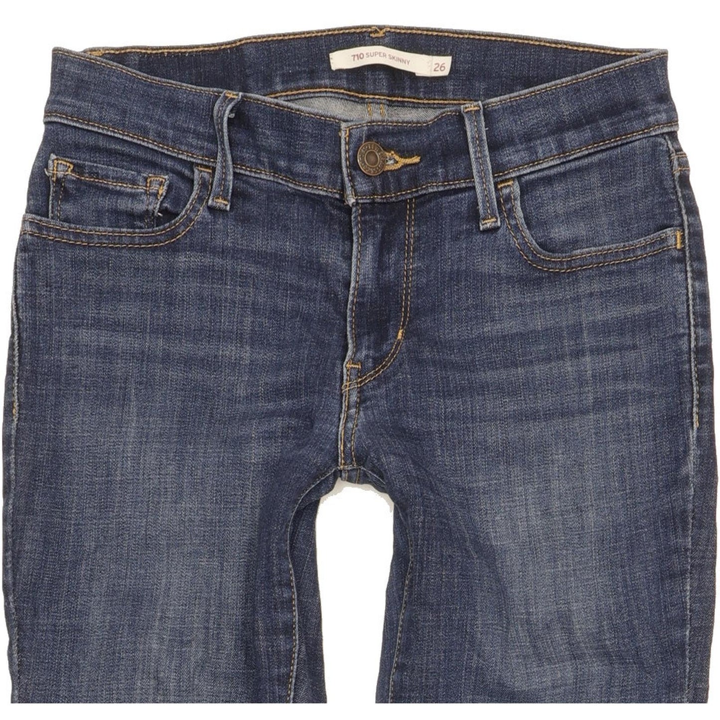 Levi's 710 Super Women Blue Skinny Slim Stretch Jeans W26 L32