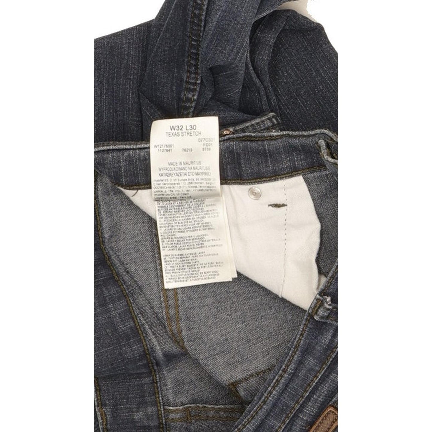 Wrangler Texas Men Blue Straight Regular Stretch Jeans W32 L30