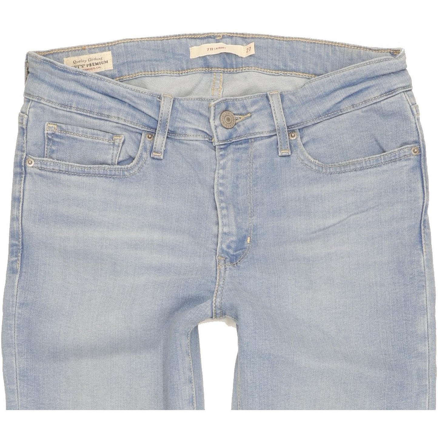 Levi's 711 Women Blue Skinny Slim Stretch Jeans W27 L28