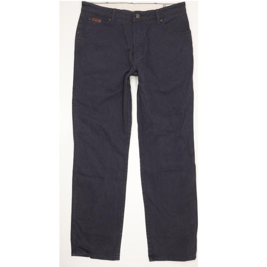 Wrangler Texas Men Navy Straight Slim Stretch Jeans W34 L32