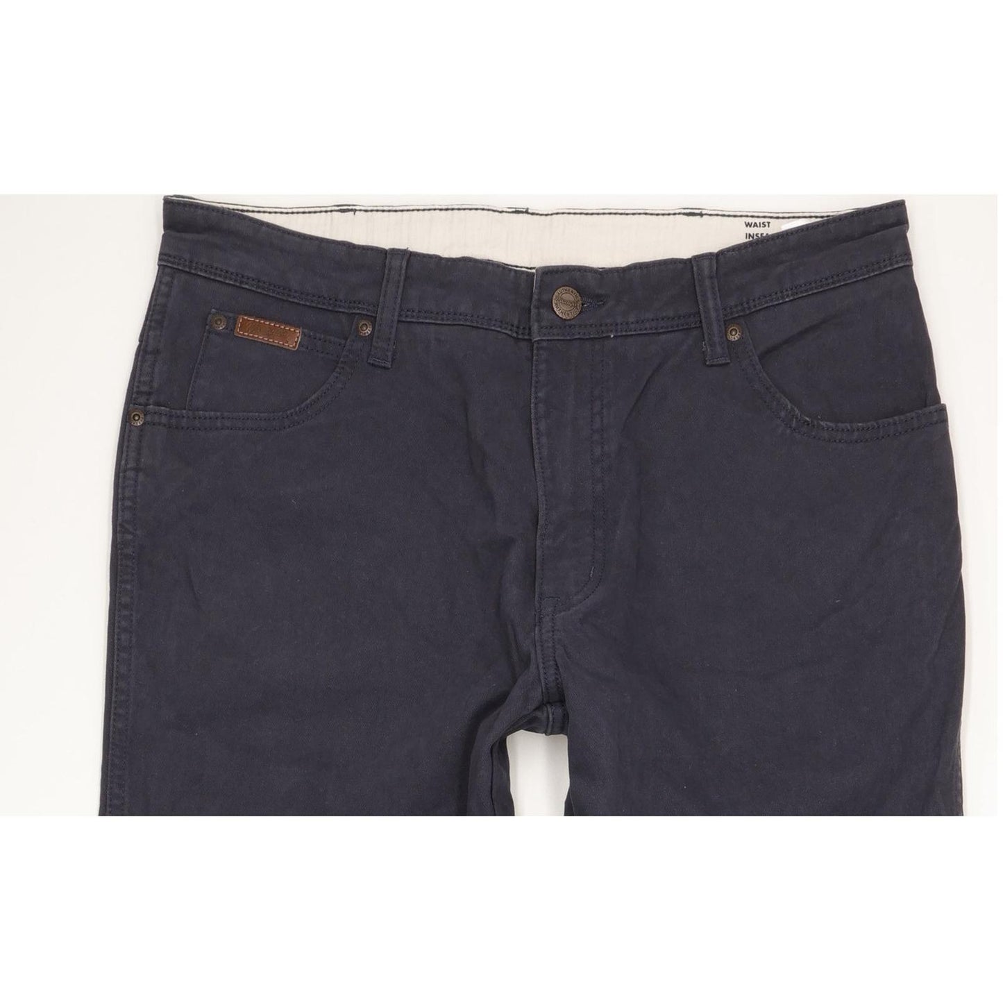 Wrangler Texas Men Navy Straight Slim Stretch Jeans W34 L32
