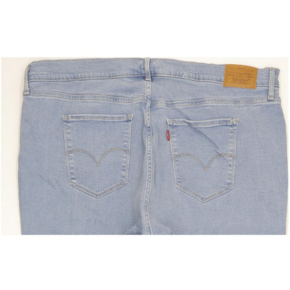 Levi's 721 Blue Skinny Slim Stretch Jeans High Waisted W40 L29