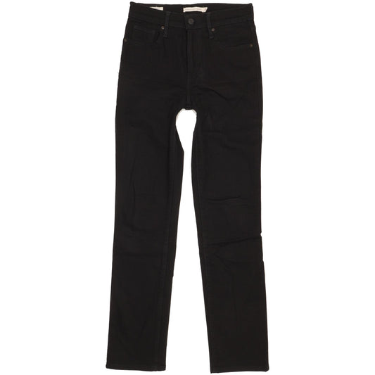 Levi's 724 Women Black Straight Slim Stretch Jeans W26 L30