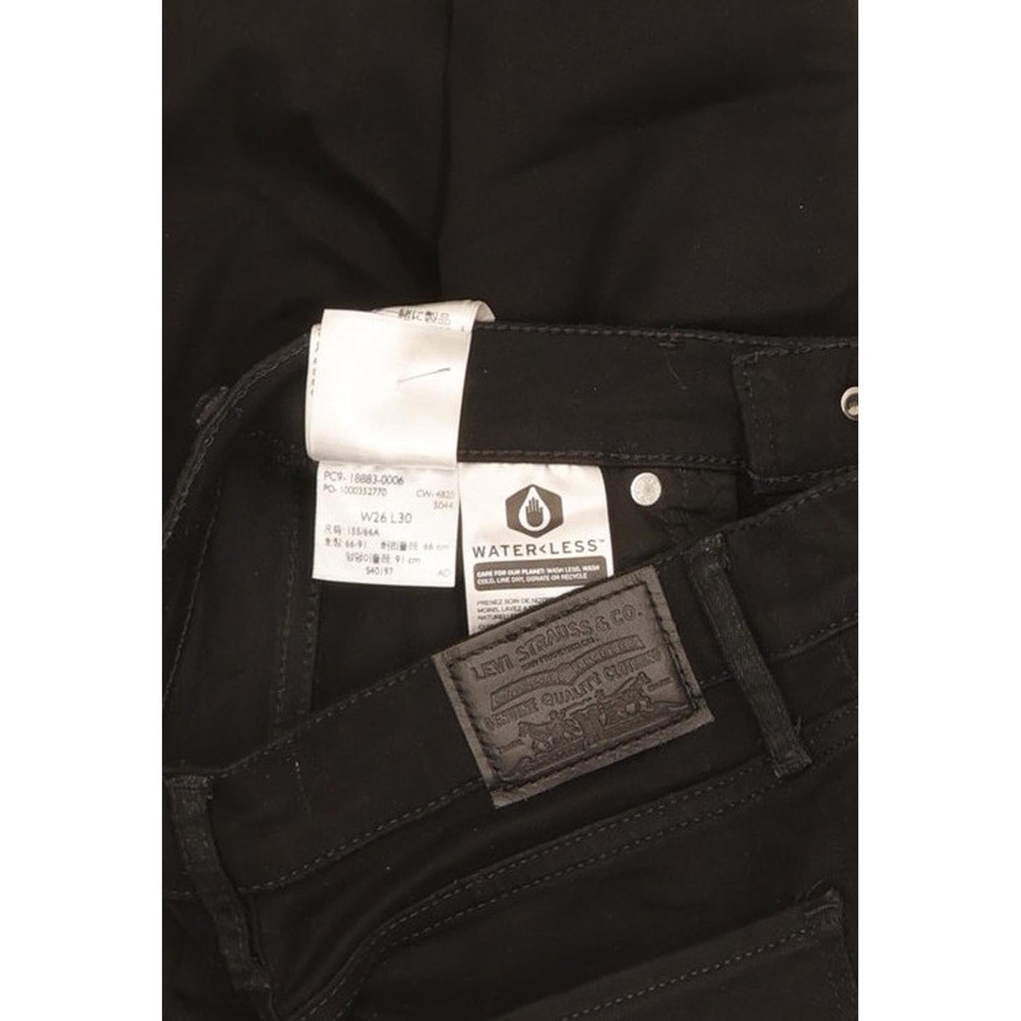 Levi's 724 Women Black Straight Slim Stretch Jeans W26 L30