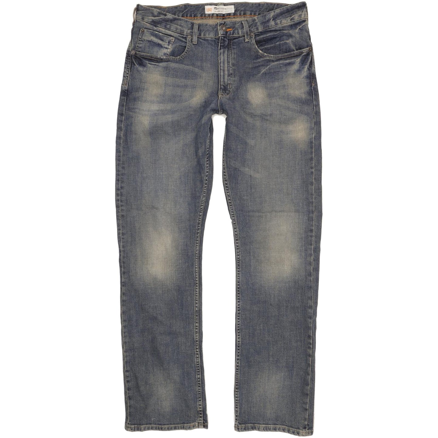 Lee Men Blue Straight Relaxed Stretch Jeans W36 L34