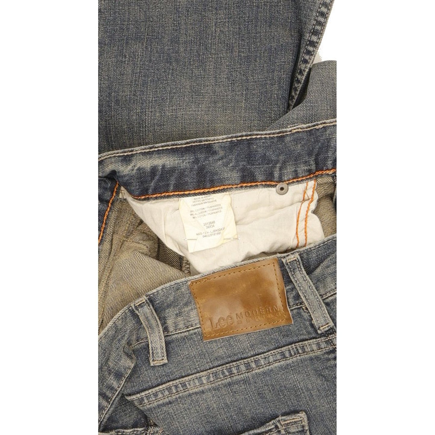 Lee Men Blue Straight Relaxed Stretch Jeans W36 L34