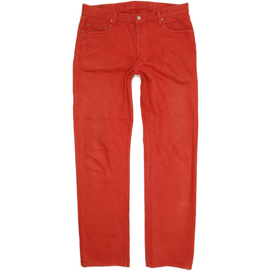 Levi's 501 Made in USA Men Red Straight Regular Jeans W38 L34