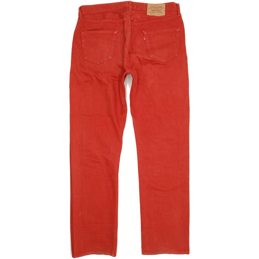 Levi's 501 Made in USA Men Red Straight Regular Jeans W38 L34