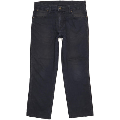 Wrangler Durable Quality Men Navy Straight Regular Stretch Jeans W33 L27