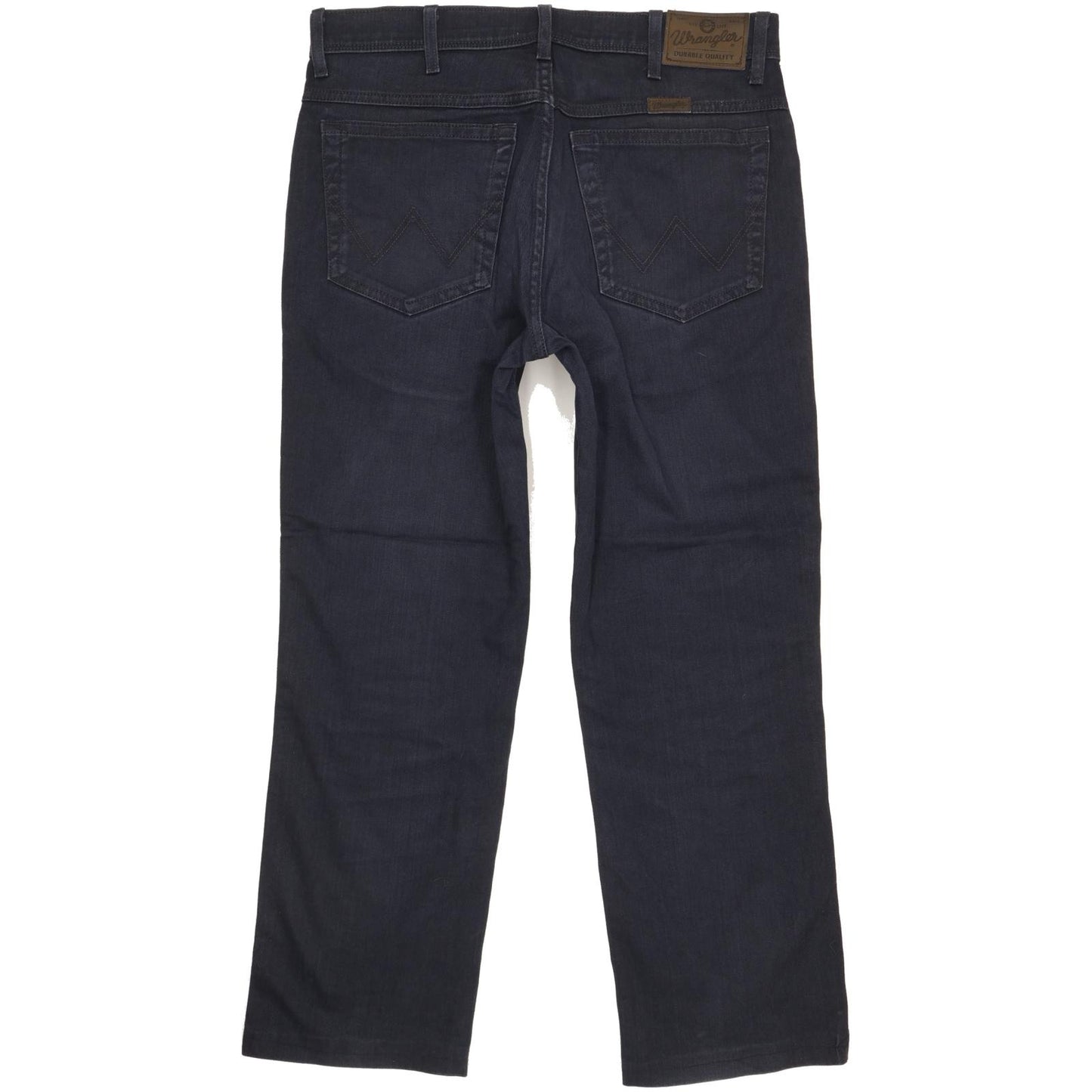 Wrangler Durable Quality Men Navy Straight Regular Stretch Jeans W33 L27