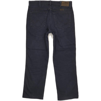 Wrangler Durable Quality Men Navy Straight Regular Stretch Jeans W33 L27