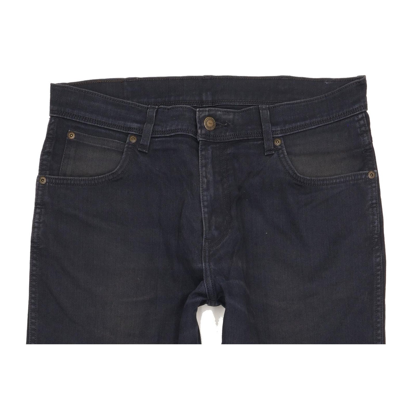 Wrangler Durable Quality Men Navy Straight Regular Stretch Jeans W33 L27
