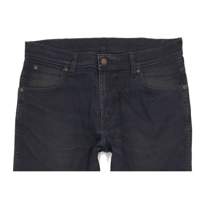 Wrangler Durable Quality Men Navy Straight Regular Stretch Jeans W33 L27