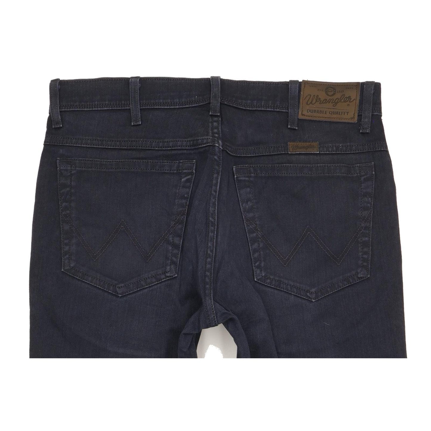 Wrangler Durable Quality Men Navy Straight Regular Stretch Jeans W33 L27