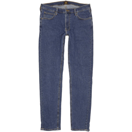 Lee Men Blue Straight Regular Stretch Jeans W33 L34