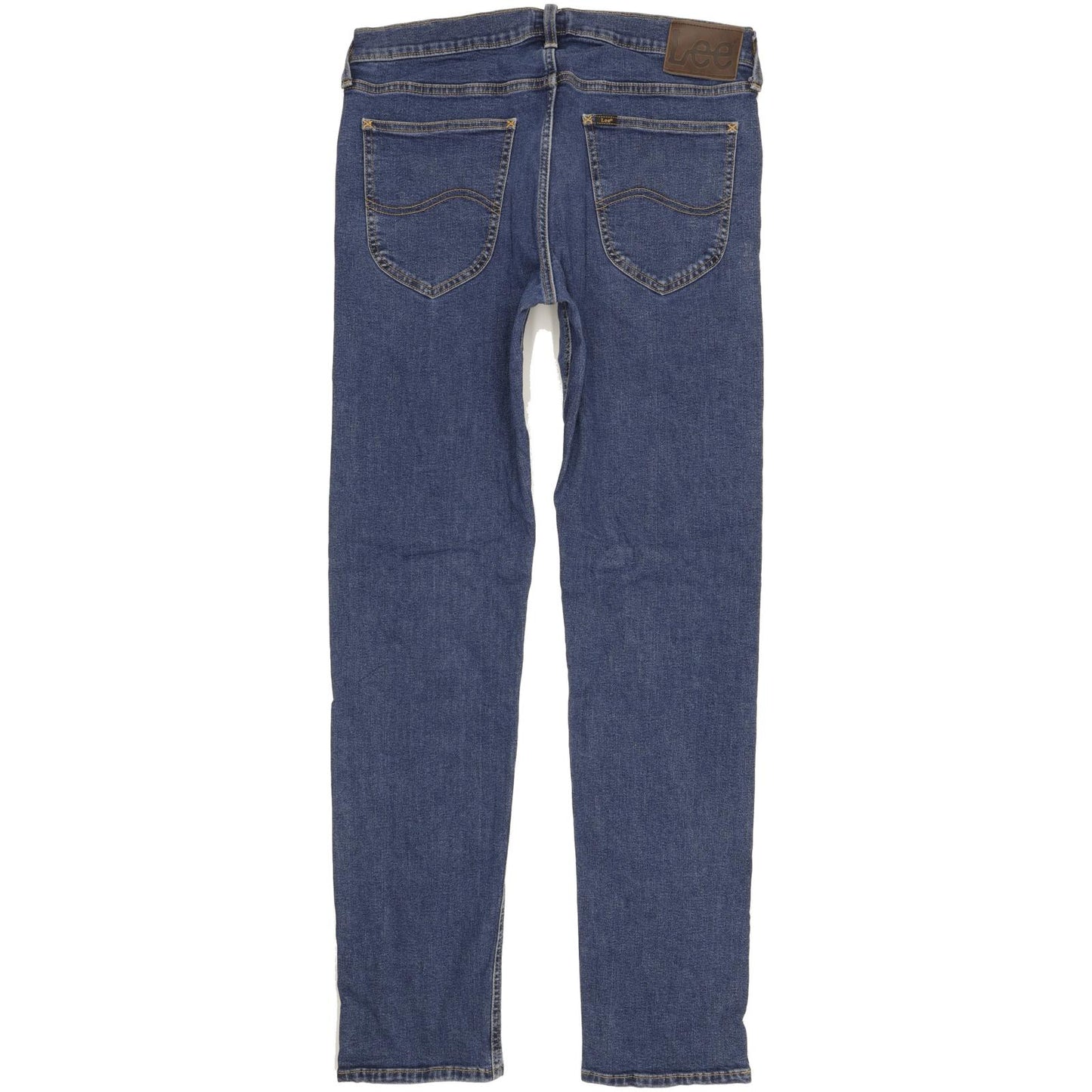 Lee Men Blue Straight Regular Stretch Jeans W33 L34