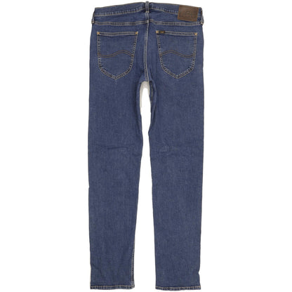 Lee Men Blue Straight Regular Stretch Jeans W33 L34