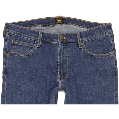 Lee Men Blue Straight Regular Stretch Jeans W33 L34