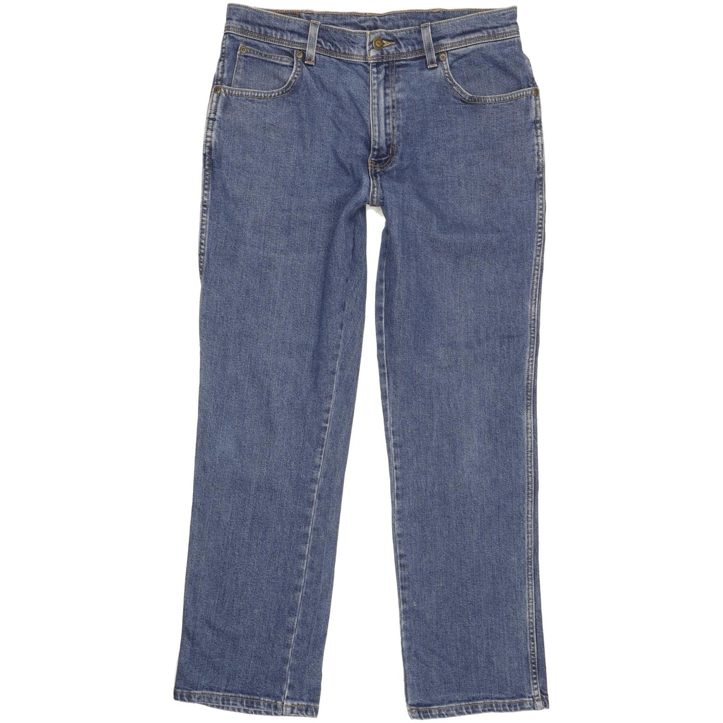 Wrangler Durable Quality Men Blue Straight Regular Stretch Jeans W32 L29
