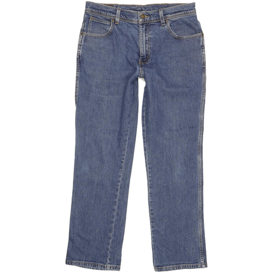 Wrangler Durable Quality Men Blue Straight Regular Stretch Jeans W32 L29