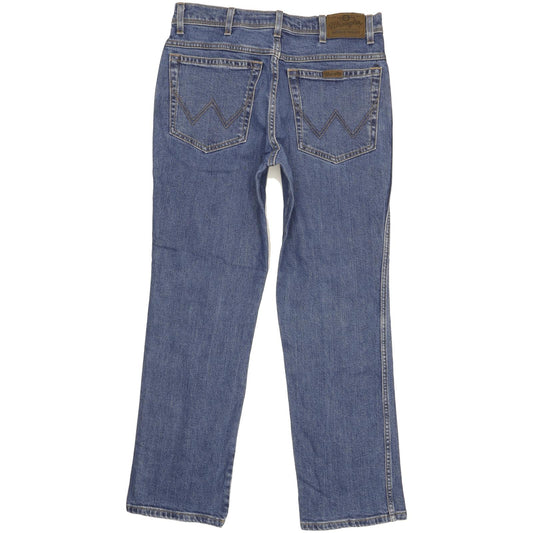 Wrangler Durable Quality Men Blue Straight Regular Stretch Jeans W32 L29