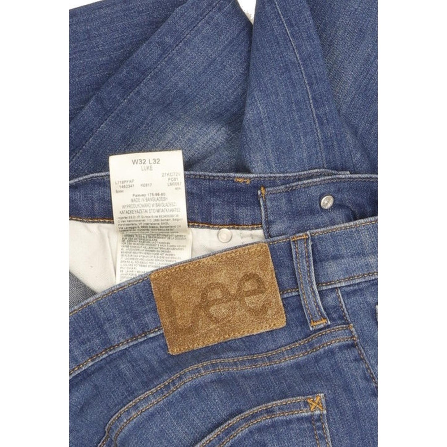 Lee Luke Men Blue Skinny Slim Stretch Jeans W32 L32