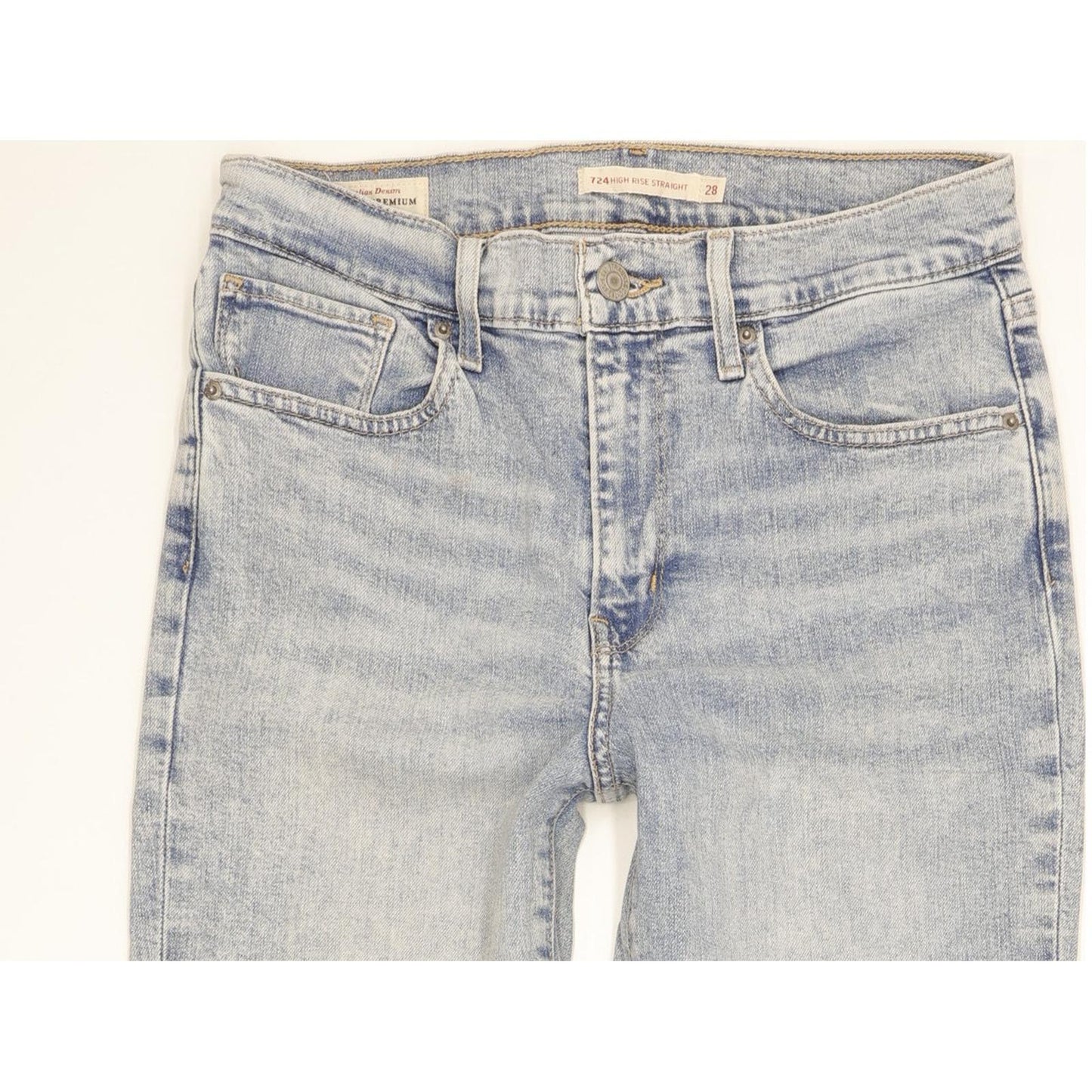 Levi's 724 Women Blue Straight Slim Stretch Jeans W28 L32