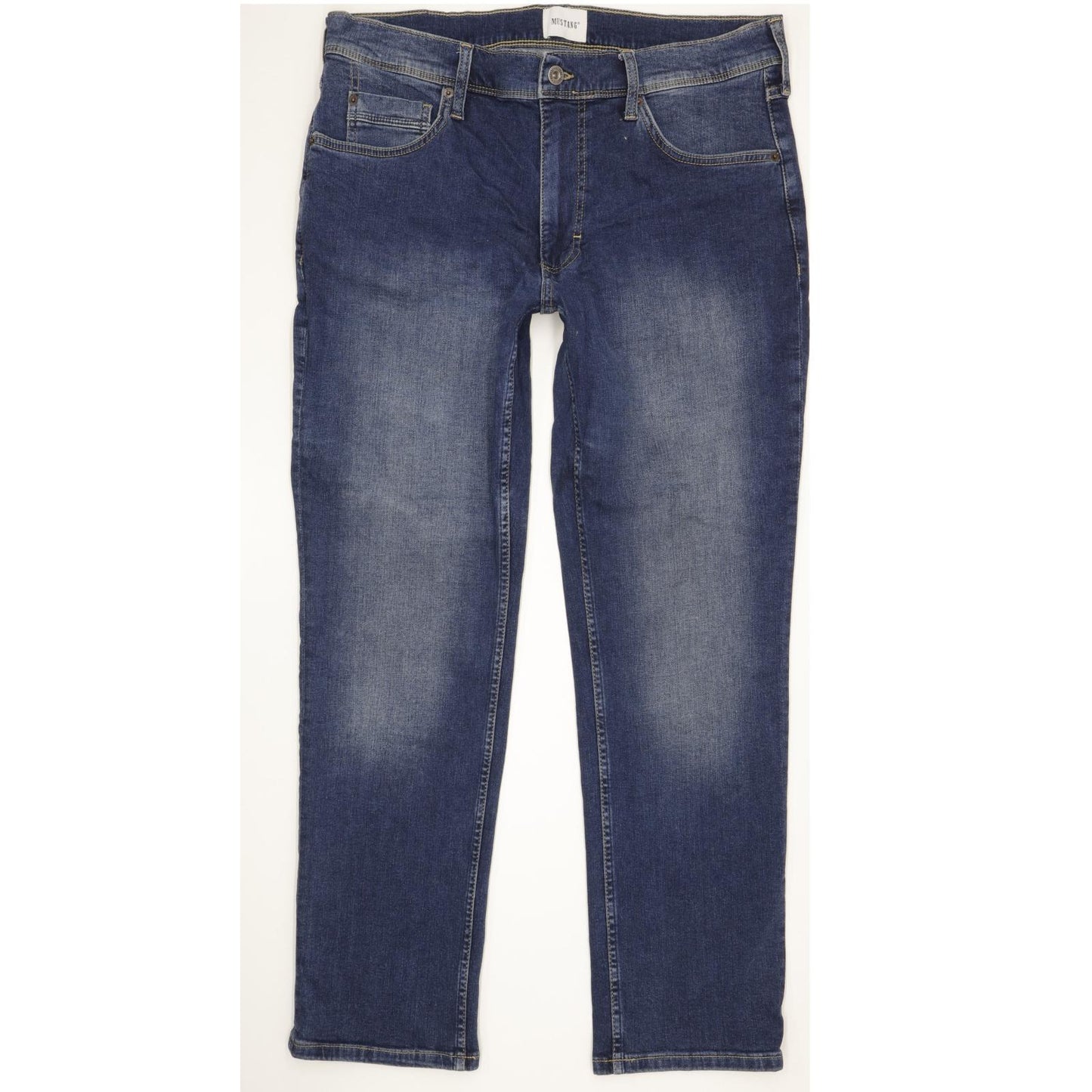Mustang Washington Men Blue Straight Regular Stretch Jeans W34 L30