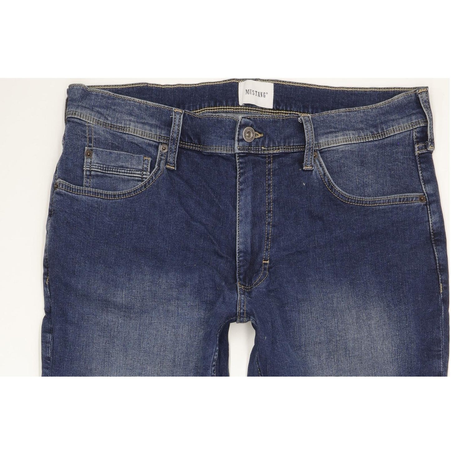 Mustang Washington Men Blue Straight Regular Stretch Jeans W34 L30
