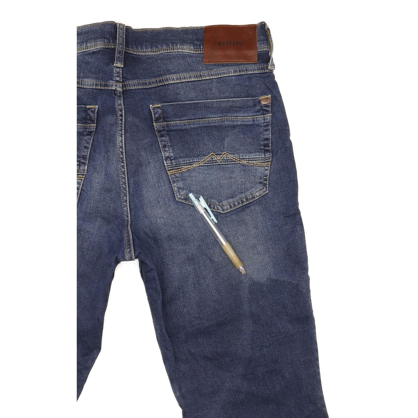 Mustang Washington Men Blue Straight Regular Stretch Jeans W34 L30