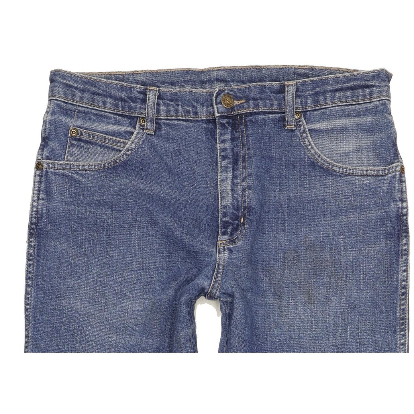 Wrangler Durable Quality Men Blue Straight Regular Stretch Jeans W34 L30