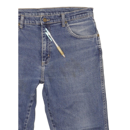Wrangler Durable Quality Men Blue Straight Regular Stretch Jeans W34 L30