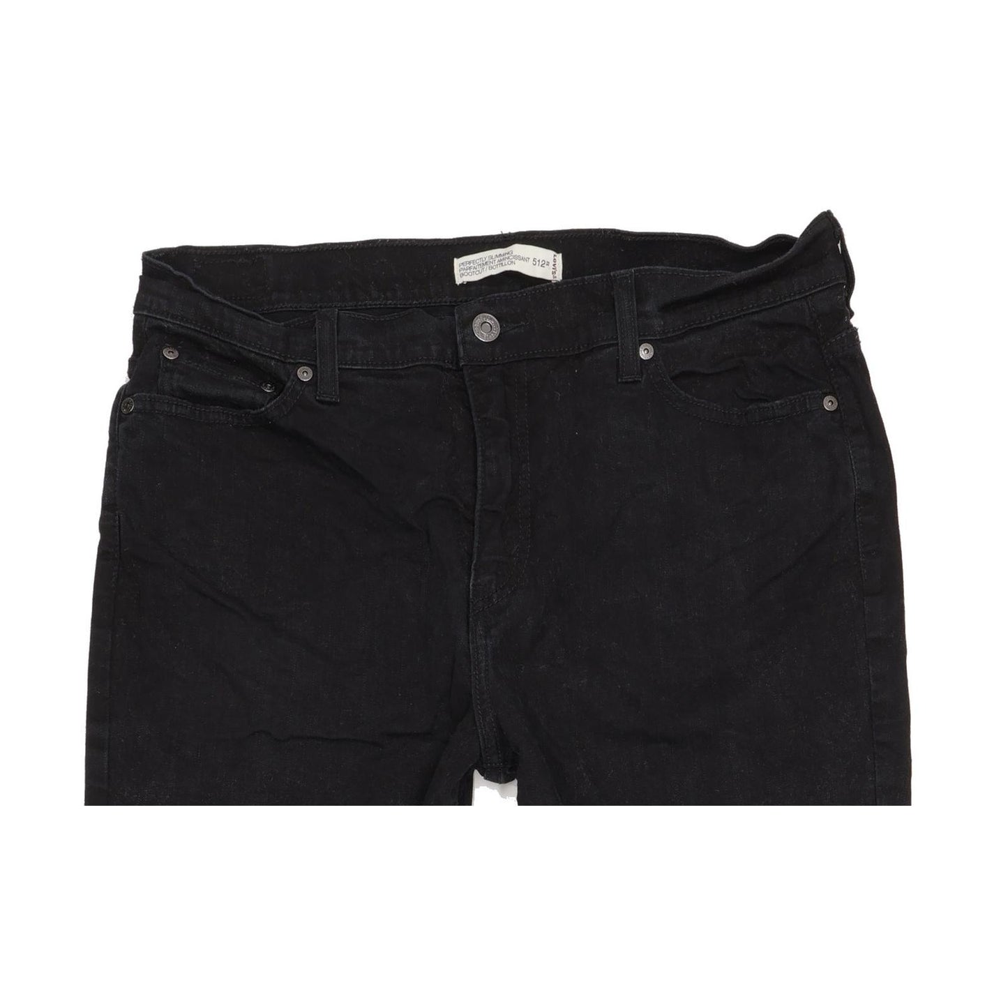 Levi's 512 Black Bootcut Slim Stretch Jeans High Waisted W32 L31