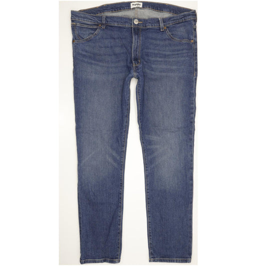 Wrangler Larston Men Blue Straight Slim Stretch Jeans W40 L32