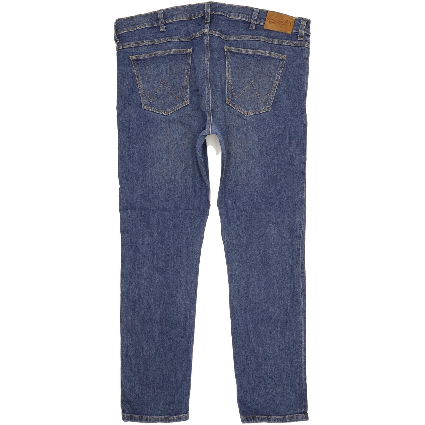 Wrangler Larston Men Blue Straight Slim Stretch Jeans W40 L32