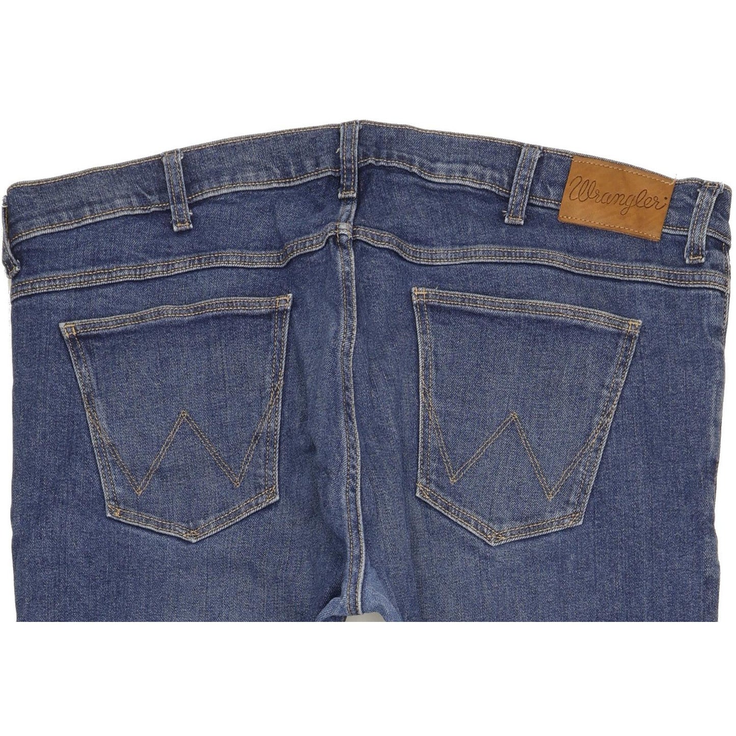 Wrangler Larston Men Blue Straight Slim Stretch Jeans W40 L32