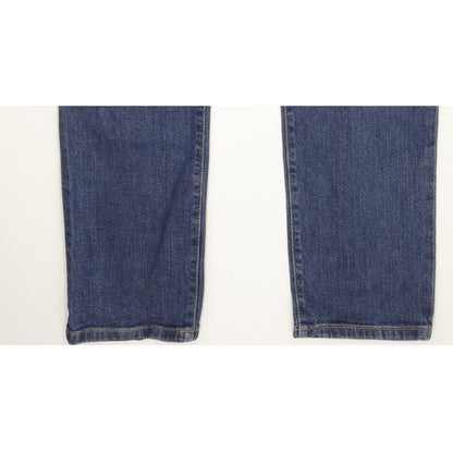 Wrangler Larston Men Blue Straight Slim Stretch Jeans W40 L32