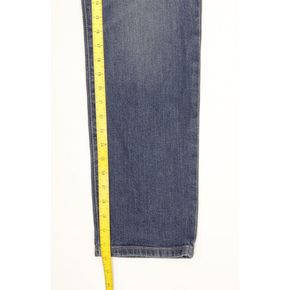 Wrangler Larston Men Blue Straight Slim Stretch Jeans W40 L32