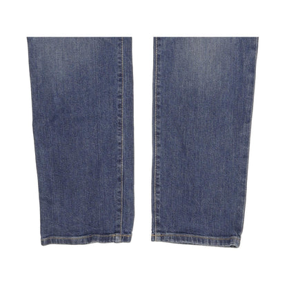 Wrangler Larston Men Blue Straight Slim Stretch Jeans W40 L32