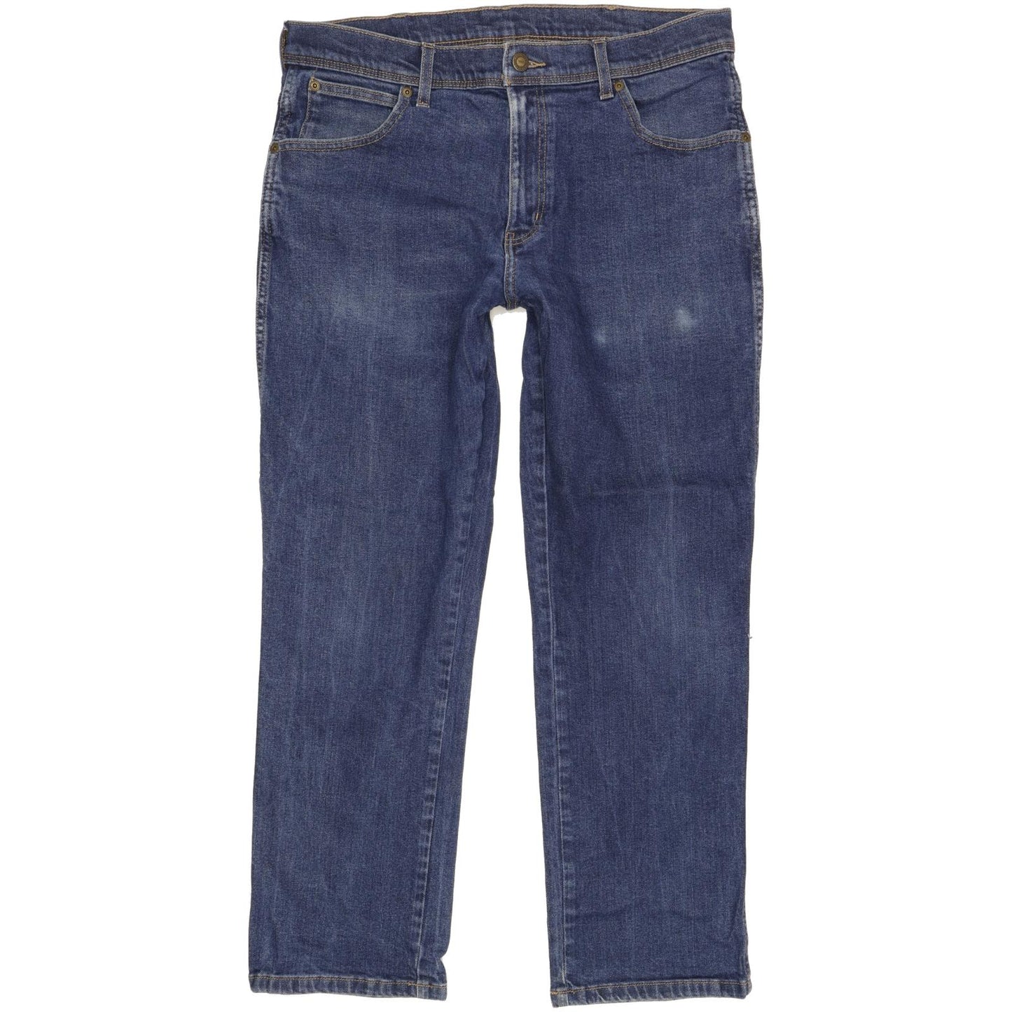 Wrangler Men Blue Straight Regular Stretch Jeans W36 L28