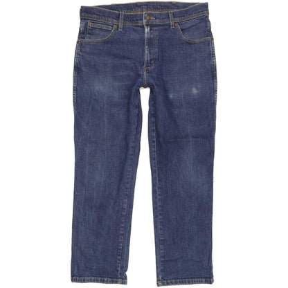 Wrangler Men Blue Straight Regular Stretch Jeans W36 L28
