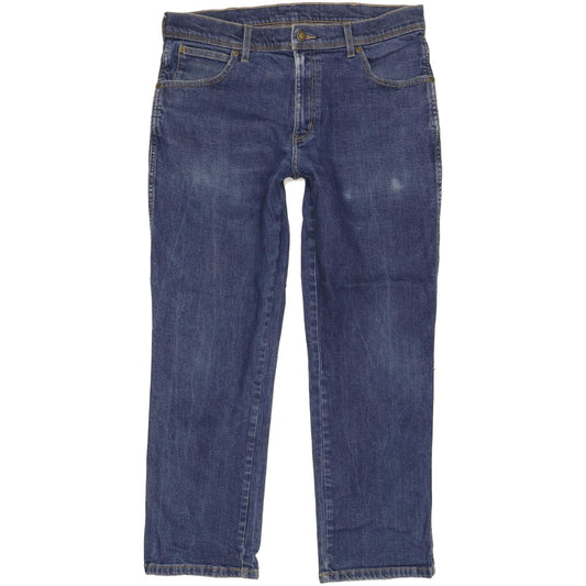 Wrangler Men Blue Straight Regular Stretch Jeans W36 L28