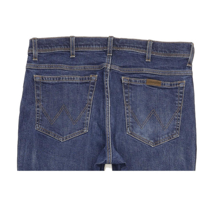 Wrangler Men Blue Straight Regular Stretch Jeans W36 L28