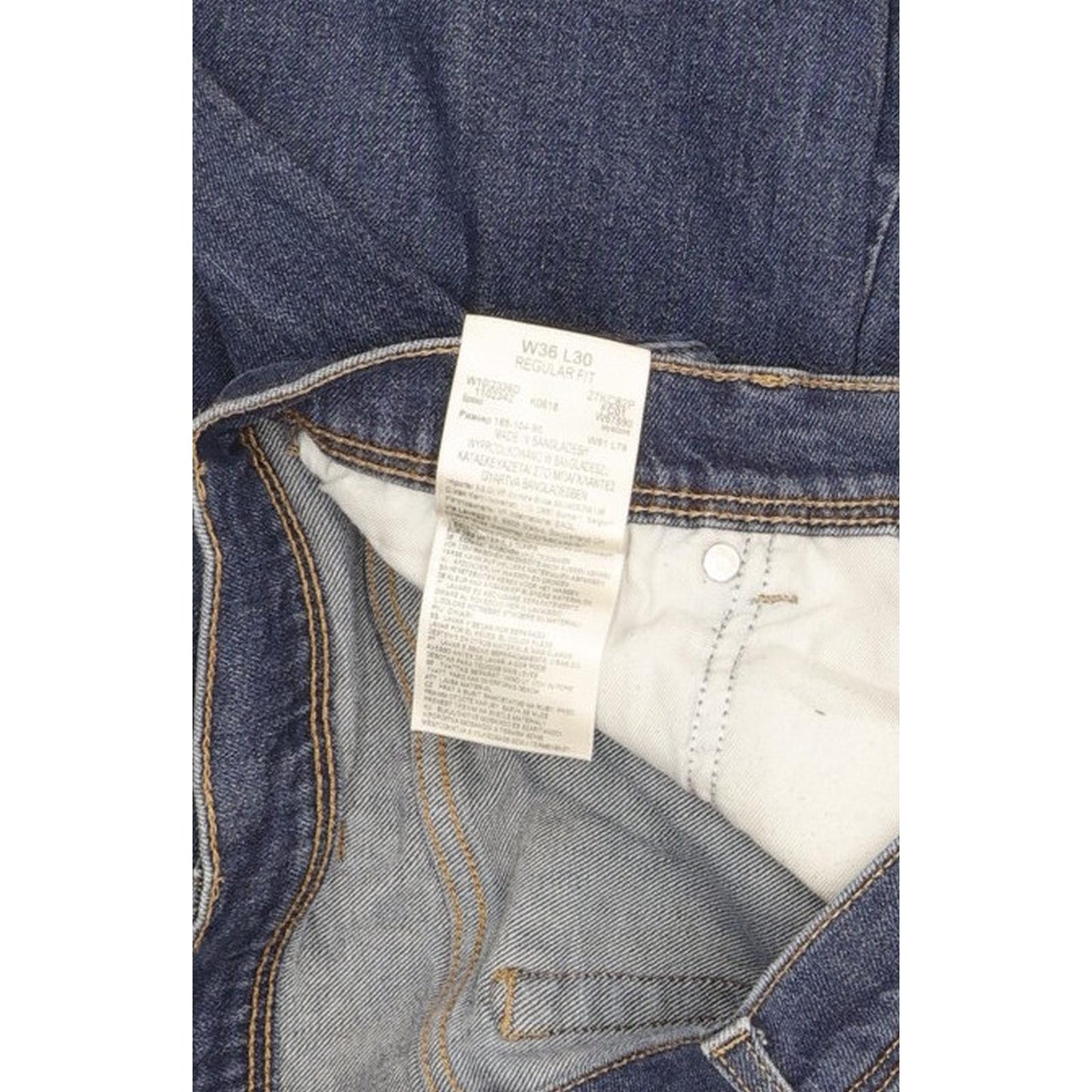 Wrangler Men Blue Straight Regular Stretch Jeans W36 L28