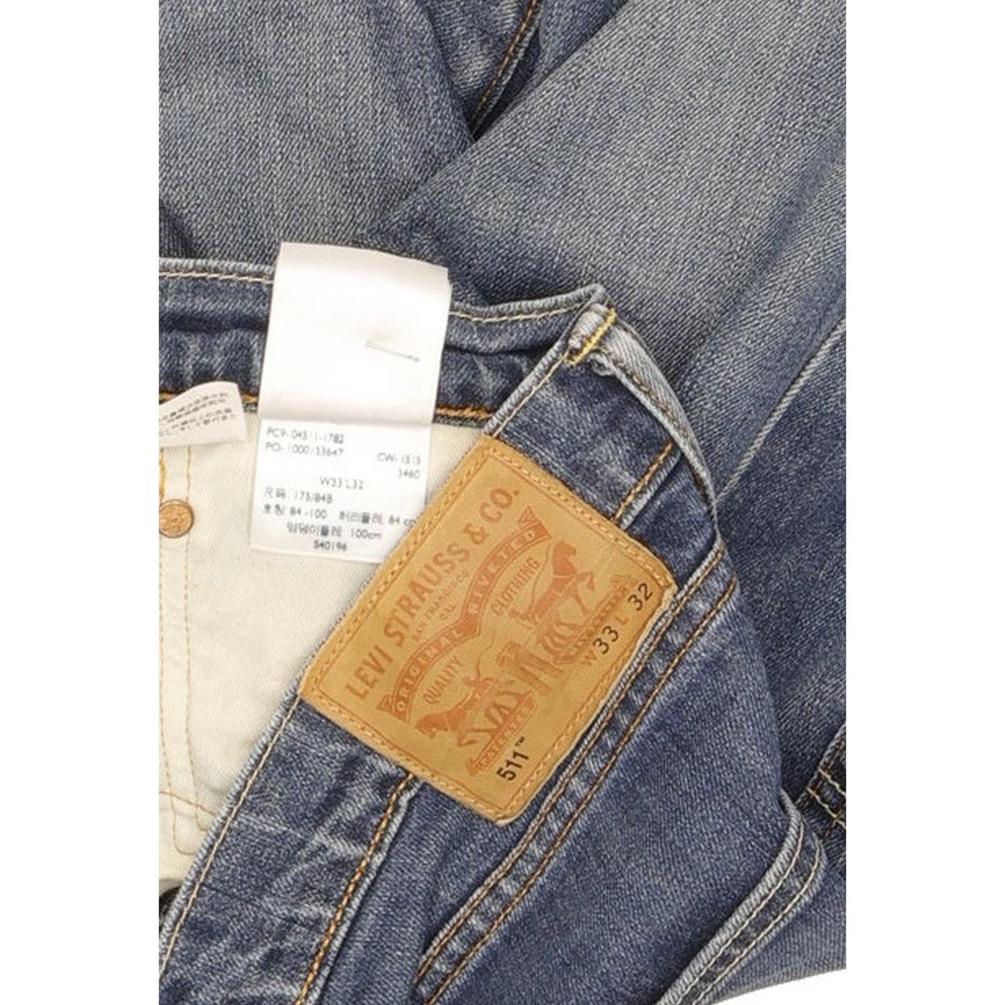Levi's 511 Men Blue Straight Slim Stretch Jeans W33 L31
