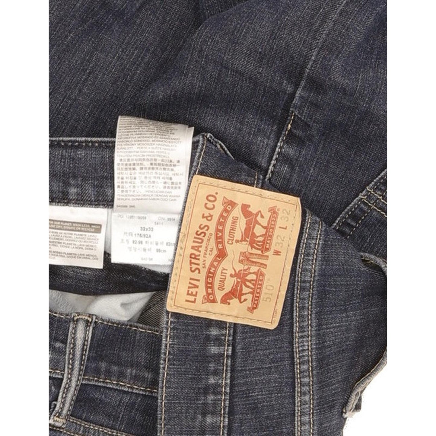 Levi's 510 Men Blue Skinny Slim Stretch Jeans W32 L29