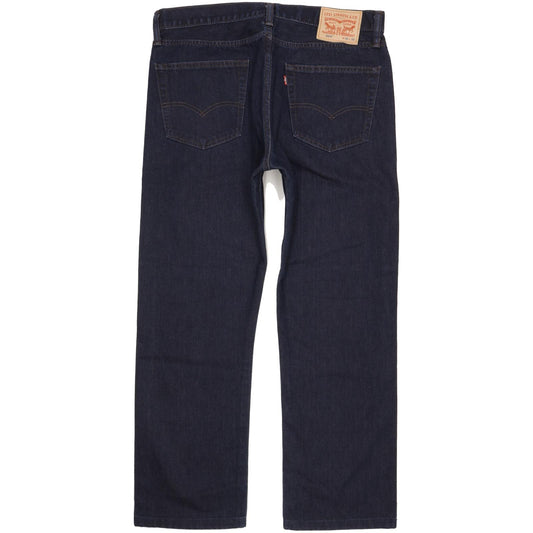 Levi's 504 Men Navy Straight Regular Jeans W36 L29